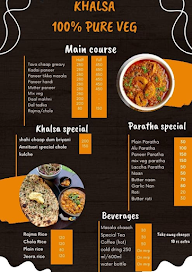 Khalsa pure veg menu 6