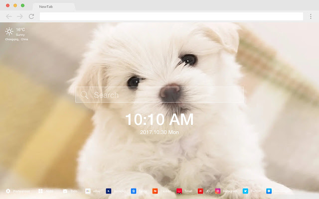 Cute dog pop pet HD new tab page theme