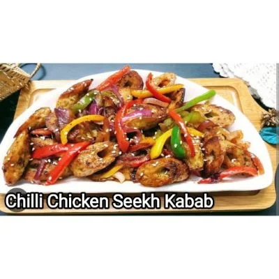 Chilli Chicken Seekh Kabab (12Pcs)