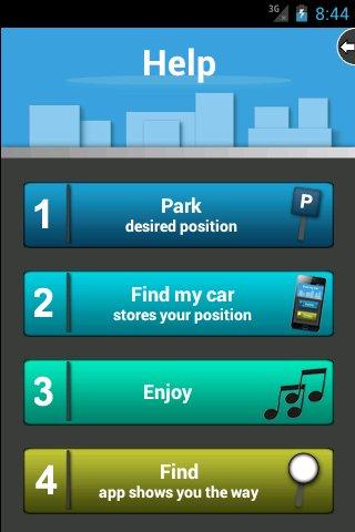 Screenshot Find My Car