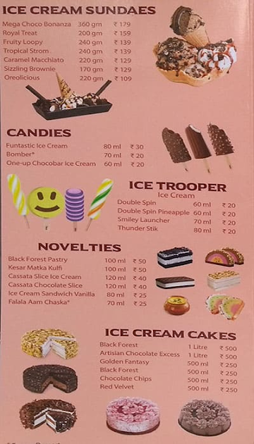 Vadilal - Scoop Shop menu 