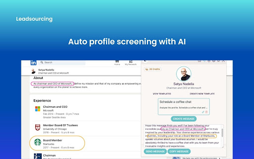 Leadsourcing - ChatGPT for LinkedIn
