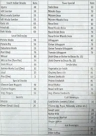 Mysore Boarding menu 5