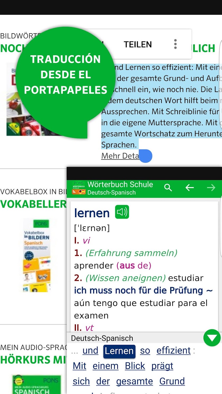 Spanish - German SCHOOL Screen 3
