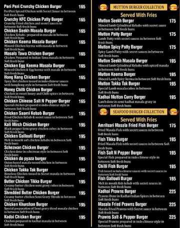 Queen Of Burger menu 