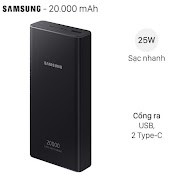 Pin Sạc Dự Phòng Polymer 20.000 Mah Type C Pd Samsung Eb - P5300