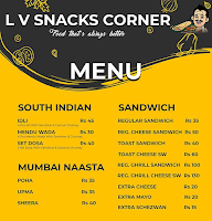 Homemade Snacks Corner menu 1