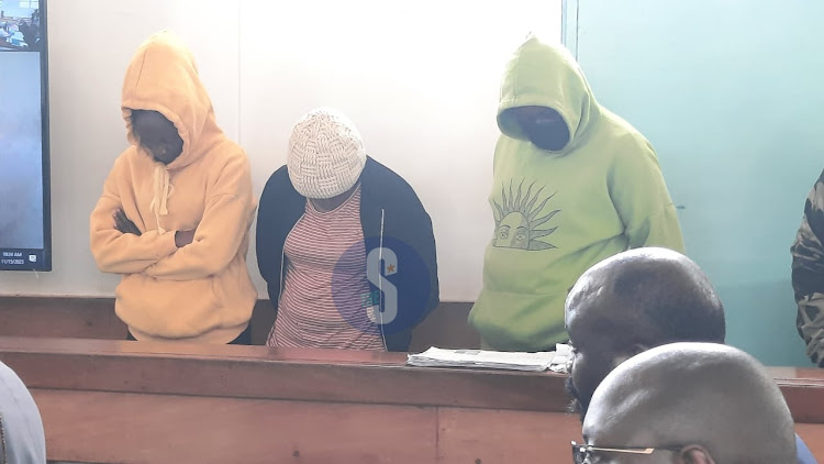 The three suspectsat the high court in Machakos on November 15, 2023