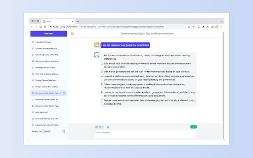 AICat - Using ChatGPT/GPT-4 in the side panel