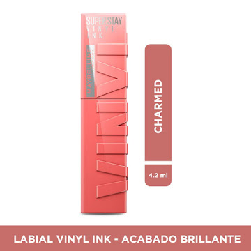 Labial Maybelline Super   Stay Vinyl Ink Charmed x 4.2 ml 