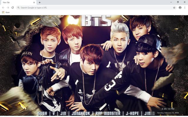 BTS Bangtan Boys Wallpapers and New Tab