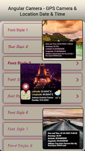 Angular Camera - GPS Camera  Location Date  Time