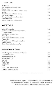 Ehsaas - The Bar menu 1