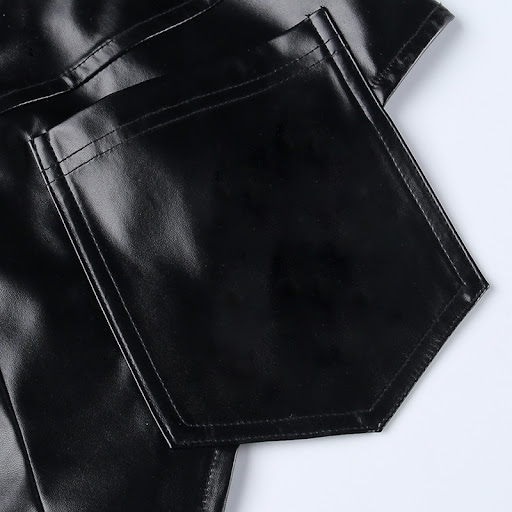 Title 5, Autumn and Winter High Waist Sheath PU Leather ...