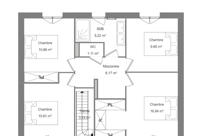  Vente Terrain + Maison - Terrain : 513m² - Maison : 111m² à Saint-Laurent-en-Gâtines (37380) 