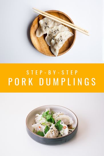 Pork Dumplings - Pinterest Pin template
