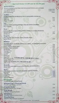 The Bar menu 3