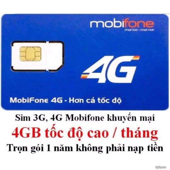 Sim 4G Mobi 12Df50 Km 150Gb/T Mdt250A Mdt135A Miểnb Phí Data Trong Suốt 1 Năm Không Nạp Tiền