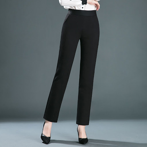Title 3, Elastic Waist Small Straight-leg Pants for Midd...