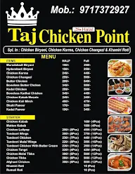 Taj Chicken Point menu 1