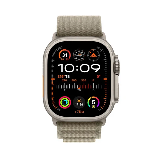 Đồng hồ Apple Watch Ultra 2 4G 49mm (Vỏ Titan Dây Vải Blue Olive Alpine - M) (MREY3VN/A)