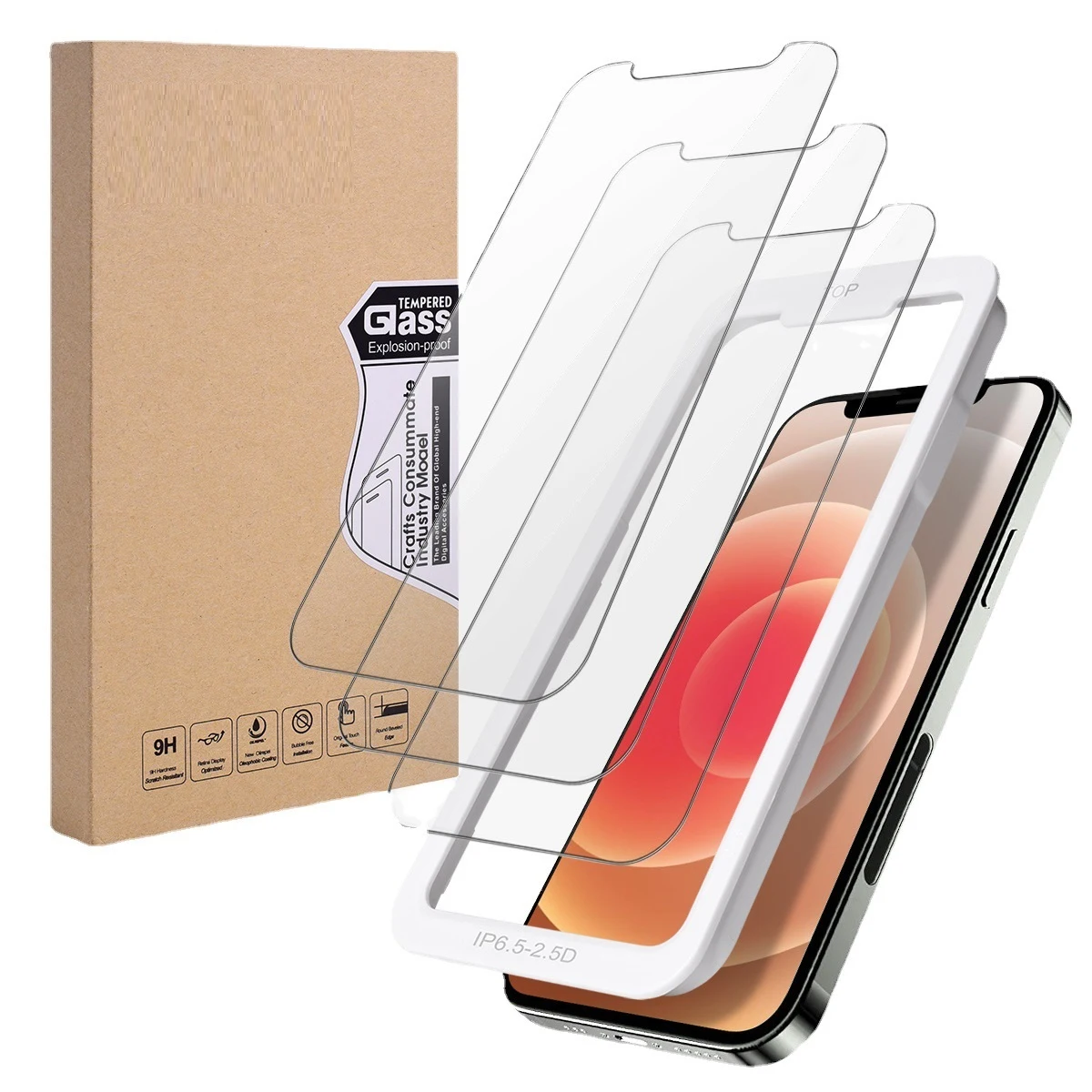 Title 3, Purple Matte Anti-peep Tempered Glass Film Prot...