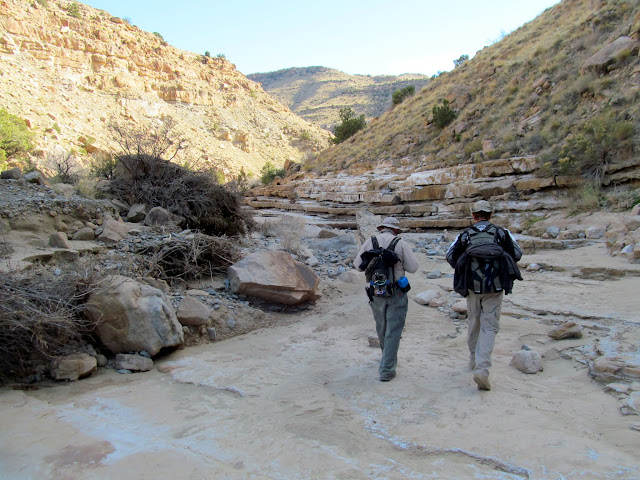 Hiking back down Trail Canyon