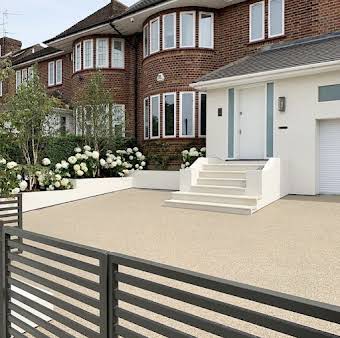 Monocouche render system & resin driveway.  album cover