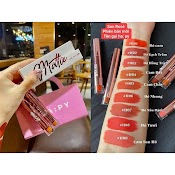 [Mua1 Tặng 1] Son Kem Lì Hapy Siêu Lì Kháng Kháng Nước Không Trôi - Son Happy Matte Lipcream