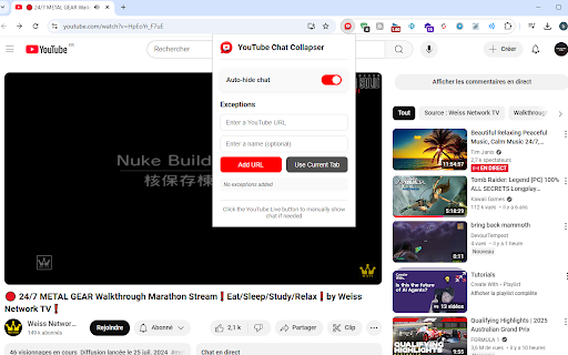 YouTube Live Chat Auto-Collapser