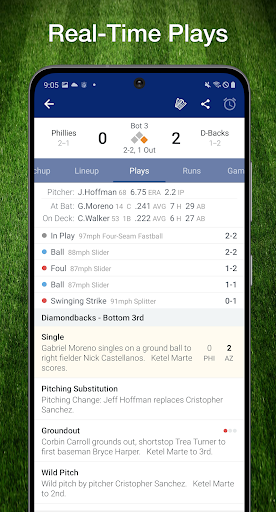 Screenshot Scores App: MLB Baseball