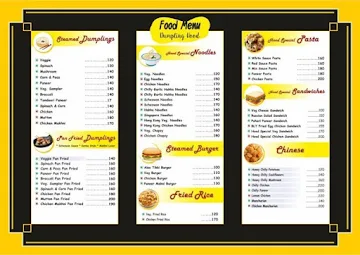 Dumpling Hood menu 