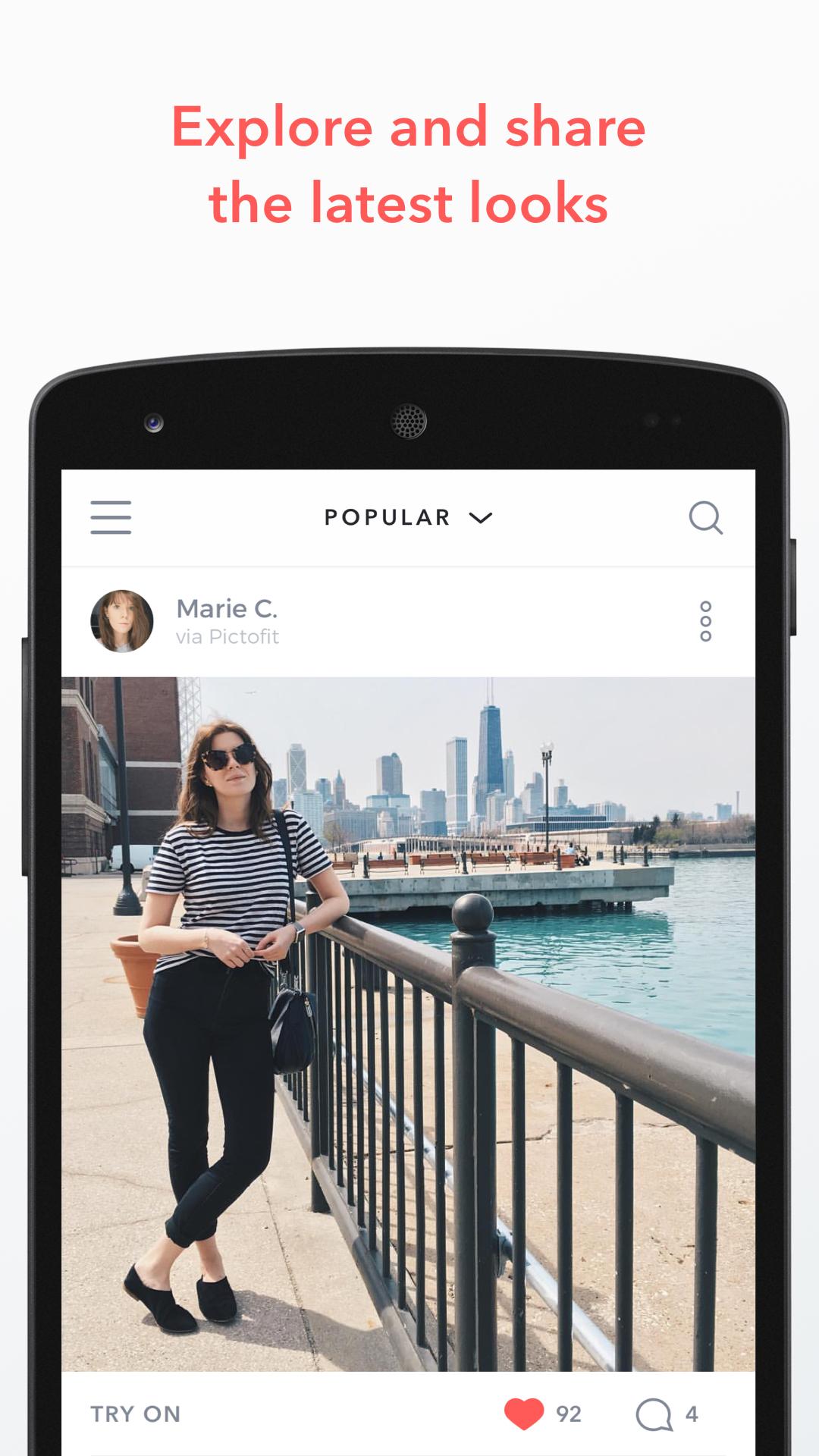 Android application Pictofit - Try On Everything screenshort