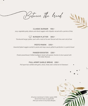 August House menu 