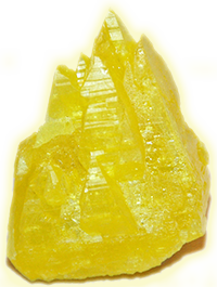 硫sulfur-- https://www.flickr.com/photos/47445767@N05/17539565192 Sulfur (Scofield Quarry/Maybee Quarry, Monroe County, Michigan, USA) 3 by James St. John is licensed under CC BY 2.0 