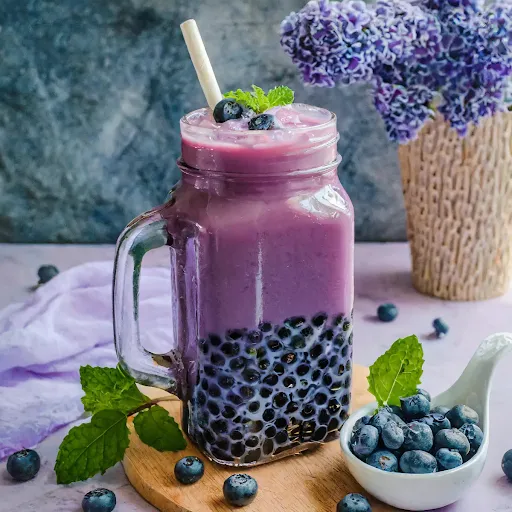 Blueberry Bubble Tea [450 Ml, 1 Mason Jar]