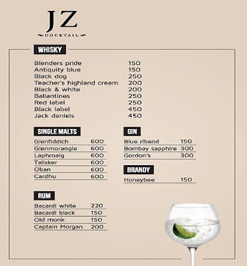 Zil - Lake View Restaurant menu 