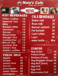 Nala's Cafe menu 2