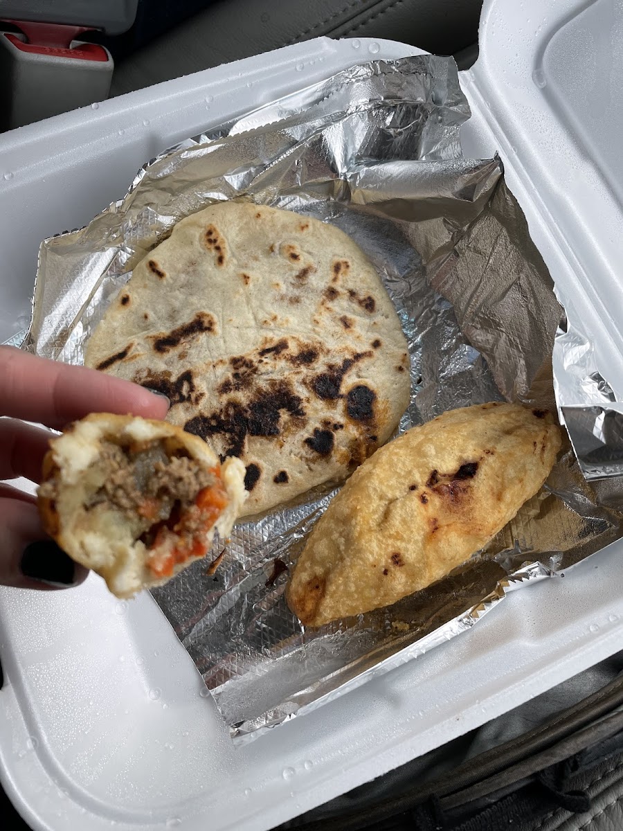 We’ve eaten here a couple of times on our way through town. The pupusas and pasteles are so delicious and as close to travel food as we can get with gluten and dairy issues. So yummy!