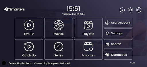 Screenshot IPTV Smarters Player