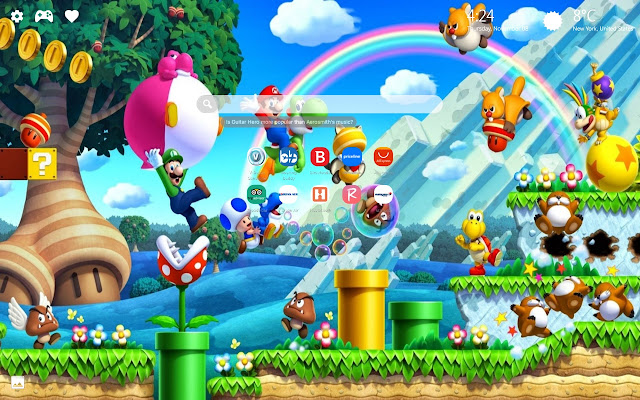 Super Mario Bros Wallpapers HD New Tab Theme