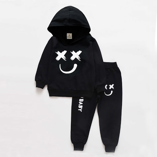 Title 1, Childrens printed long-sleeved casual suit, pe...