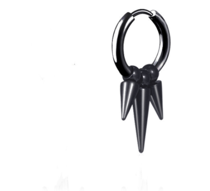 Title 1, Stainless Steel Tassel Single Point Stud Men Pi...