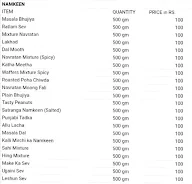 Shri Tripuati Balaji Sahi Namkeen menu 1