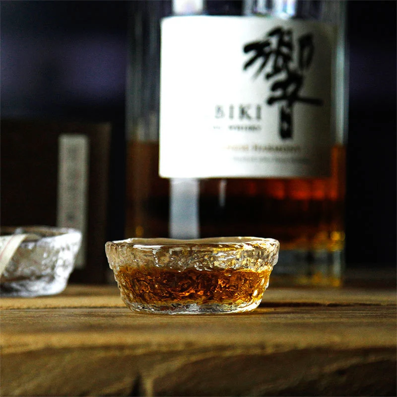 Handmade Hammered Japanese Whiskey Cup for Neat Drinking, Pure Enjoyment of Foreign Spirits. Elegant Teacup Style for a 