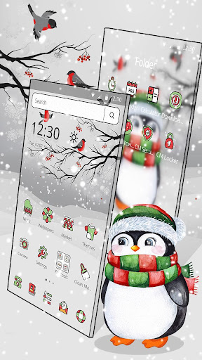 Hello Winter Cute penguin Theme