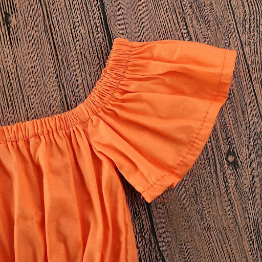 Title 5, Girls Orange Skirt Suit Stylish outfit for spe...