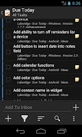 Due Today Tasks & To-do List Screenshot