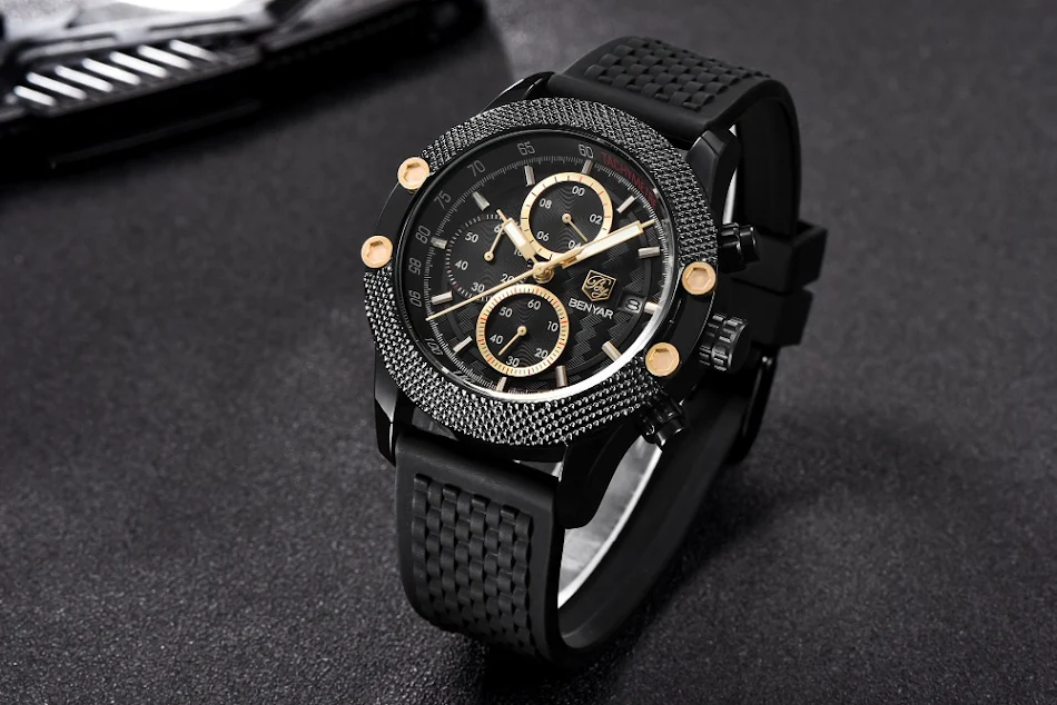 Relógio de quartzo elegante e preciso para homens e mulheres, resistente à água, com pulseira confortável, perfeito para uso diário, estilo clássico.