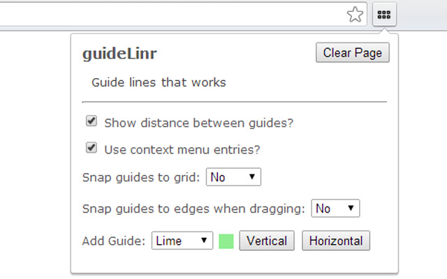 guideLinr chrome extension